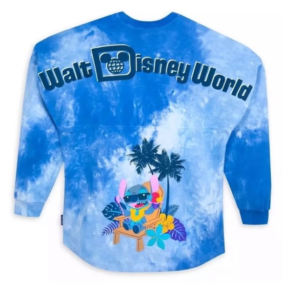 Walt Disney World Spirit Jersey Blue Stitch Tie-Dye Size Small - Picture 1 of 8